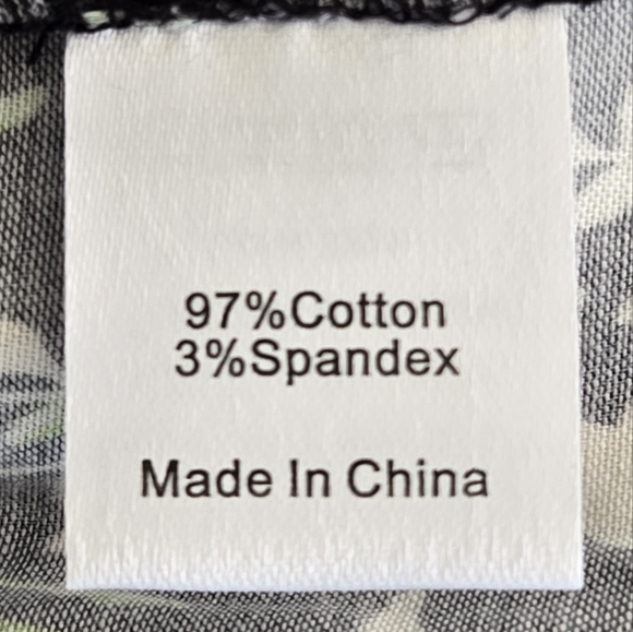 Tuckernuck Royal Shirt Dress in Leaf Print Black Tan White Small - Picture 8 of 9